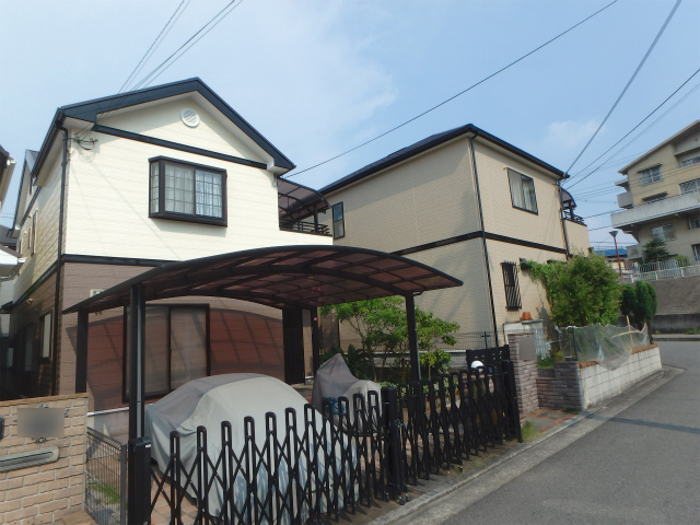 堺市 築18年 窯業系サイディングの外壁と屋根塗装