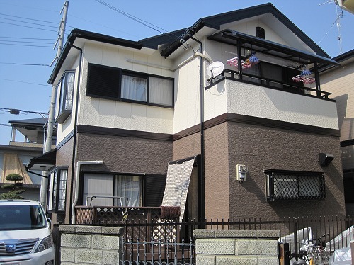 大阪狭山市にて外壁塗装と屋根塗装で喜んでいただいた施工事例