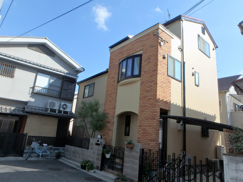 堺市東区にて戸建住宅の塗り替え（外壁と屋根）で大満足のお声