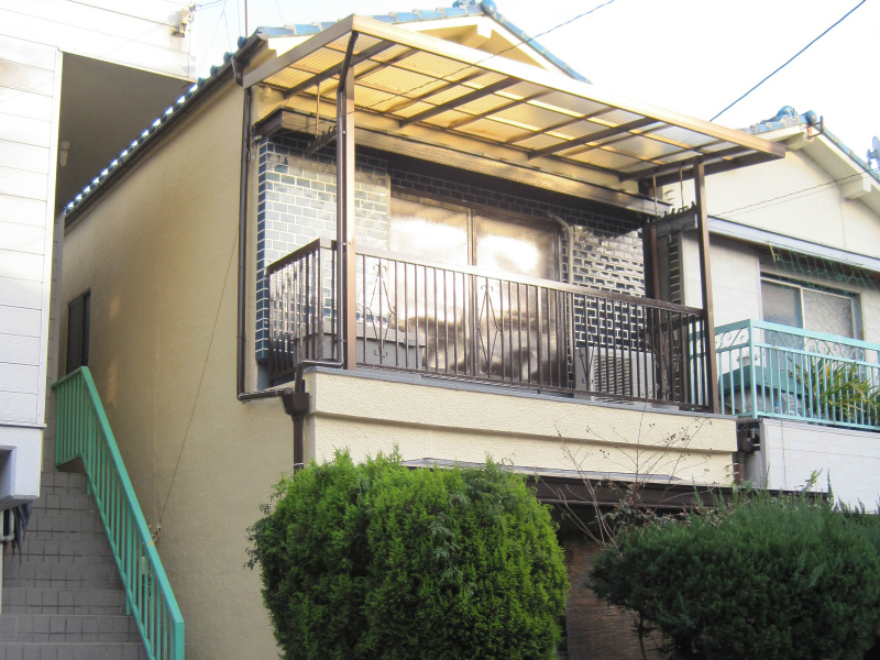 堺市東区にて戸建住宅の屋根補修と塗装工事と波板張替のお声