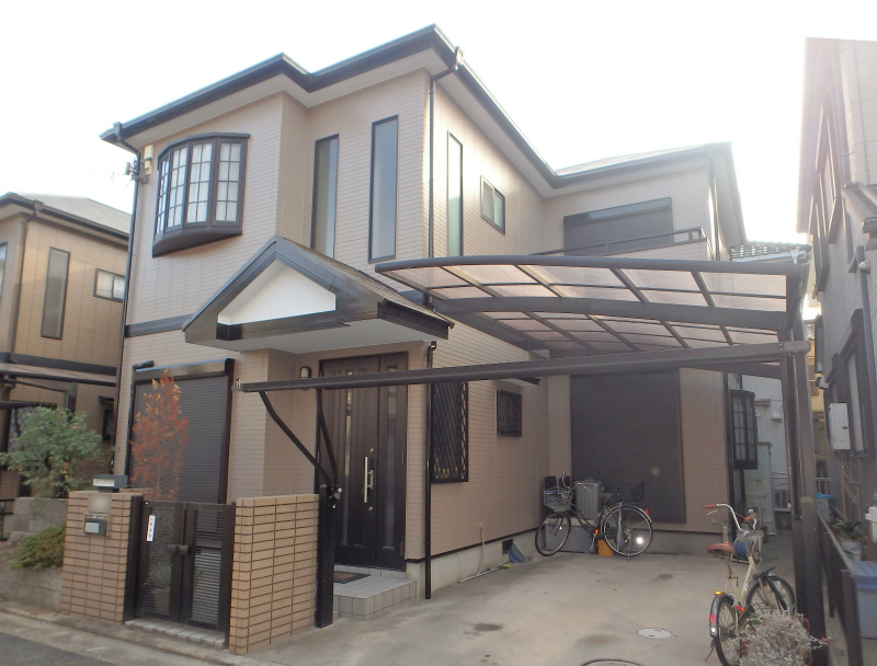 堺市西区にて住宅の外壁塗装と屋根の遮熱塗装でご満足の施工事例