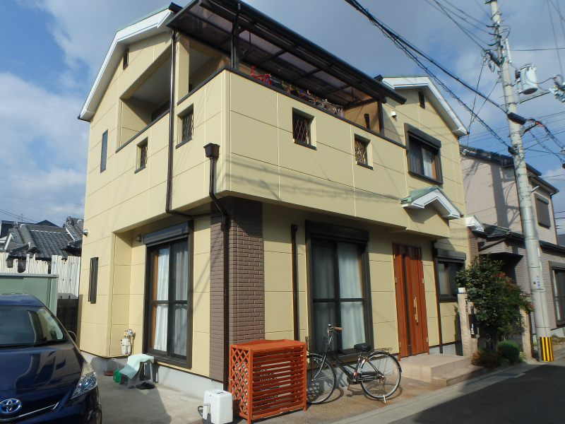 藤井寺市にて関西ペイントの外壁塗装と屋根塗装の施工事例
