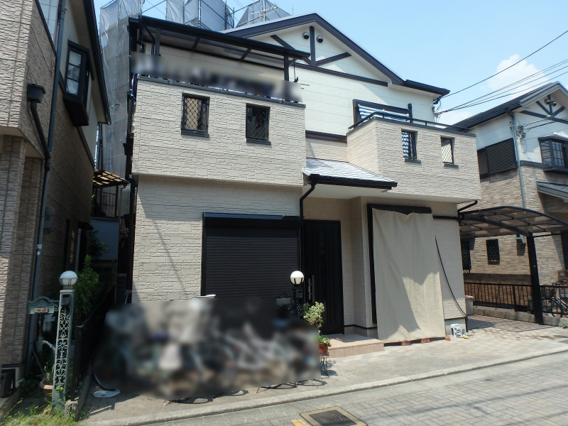 堺市にて外壁塗装と屋根の遮熱塗装で施工 喜んでいただいたお声