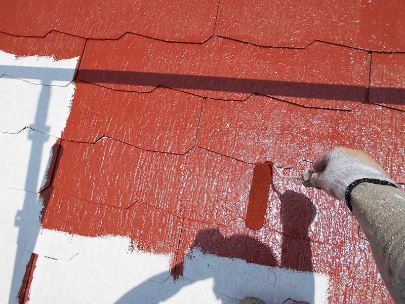 羽曳野市のお客様宅の中塗り・上塗り・その他付帯塗装について。