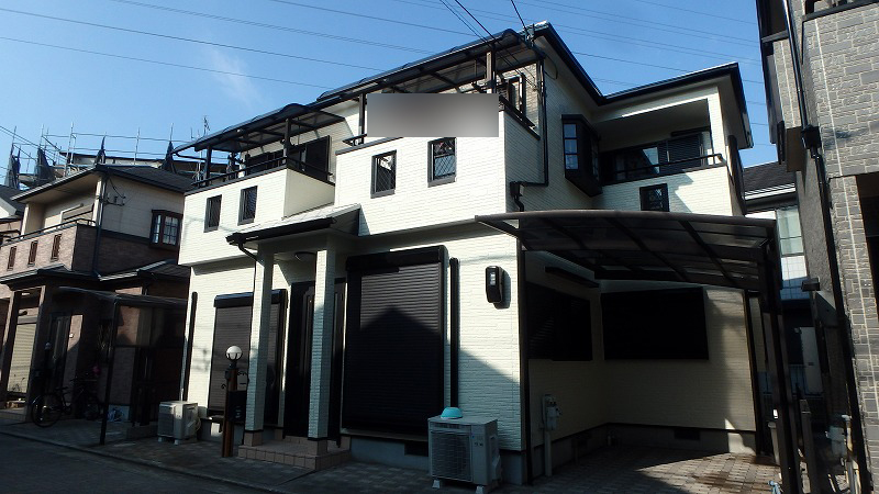 堺市のシーリング工事をご紹介したお家の塗装工事を行いました。