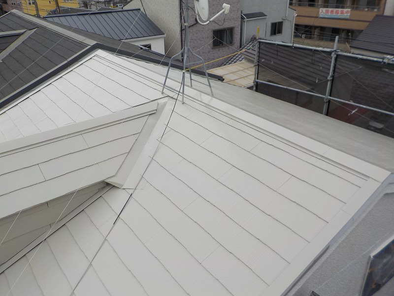 遮熱塗料での屋根塗装完成